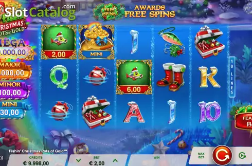 Οθόνη2. Fishin’ Christmas Pots Of Gold Κουλοχέρης