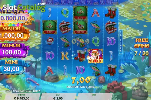 Οθόνη9. Fishin’ Christmas Pots Of Gold Κουλοχέρης