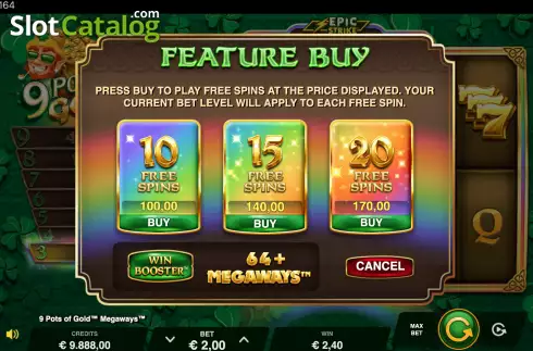 Οθόνη4. 9 Pots of Gold Megaways Κουλοχέρης