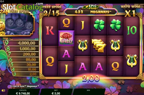 Οθόνη8. 9 Pots of Gold Megaways Κουλοχέρης