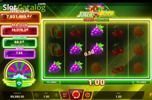 Οθόνη3. Joker Rush Mega Moolah Κουλοχέρης