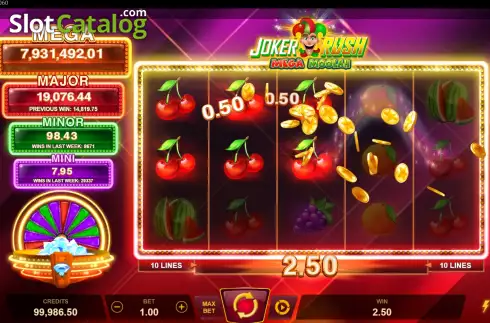 Οθόνη4. Joker Rush Mega Moolah Κουλοχέρης