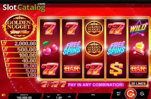 Οθόνη2. Golden Nugget Hyper Strike Κουλοχέρης