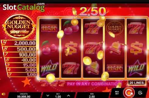 Οθόνη3. Golden Nugget Hyper Strike Κουλοχέρης