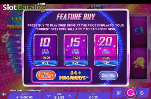 Οθόνη4. Hyper Strike Cash Megaways Κουλοχέρης 