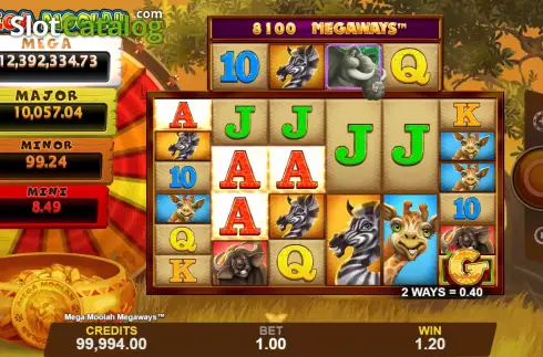Οθόνη3. Mega Moolah Megaways Κουλοχέρης