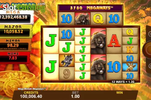 Οθόνη5. Mega Moolah Megaways Κουλοχέρης
