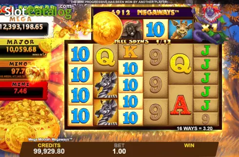 Οθόνη8. Mega Moolah Megaways Κουλοχέρης