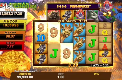 Οθόνη9. Mega Moolah Megaways Κουλοχέρης
