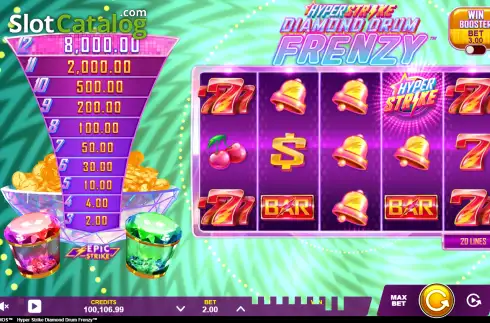 Οθόνη2. Hyper Strike Diamond Drum Frenzy Κουλοχέρης
