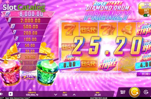 Οθόνη3. Hyper Strike Diamond Drum Frenzy Κουλοχέρης