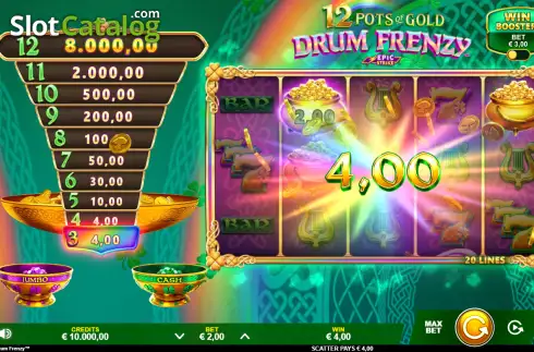 Οθόνη3. 12 Pots of Gold: Drum Frenzy Κουλοχέρης