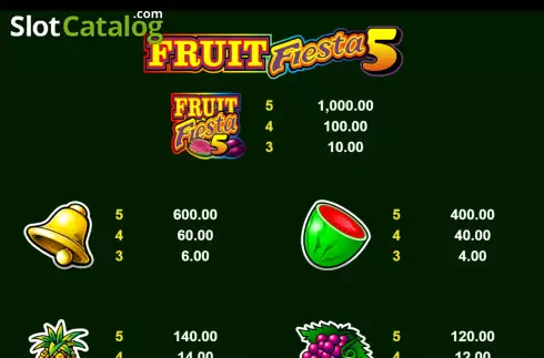 Οθόνη7. Fruit Fiesta 5 Line Κουλοχέρης