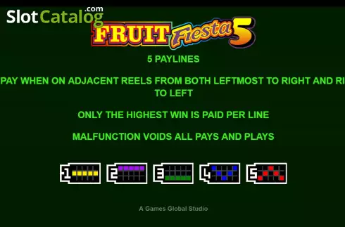 Οθόνη9. Fruit Fiesta 5 Line Κουλοχέρης