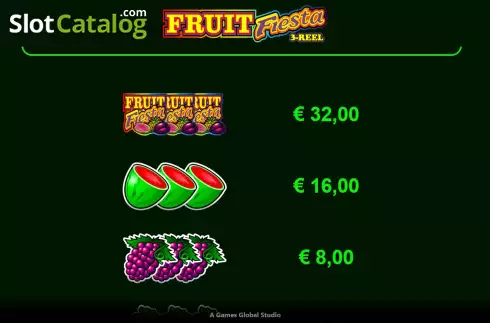 Οθόνη7. Fruit Fiesta 3 Reel Κουλοχέρης