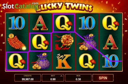 Οθόνη4. Lucky Twins (Microgaming) Κουλοχέρης
