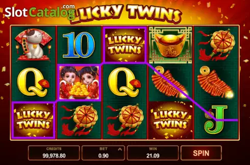 Οθόνη5. Lucky Twins (Microgaming) Κουλοχέρης