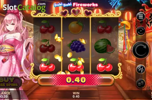 Οθόνη4. Doki Doki Fireworks Κουλοχέρης