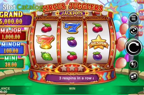 Οθόνη2. Circus Jugglers Jackpots Κουλοχέρης