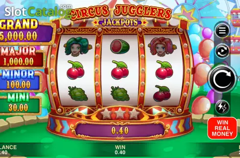 Οθόνη3. Circus Jugglers Jackpots Κουλοχέρης