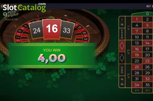 Οθόνη6. 9 Pots of Gold Roulette Κουλοχέρης