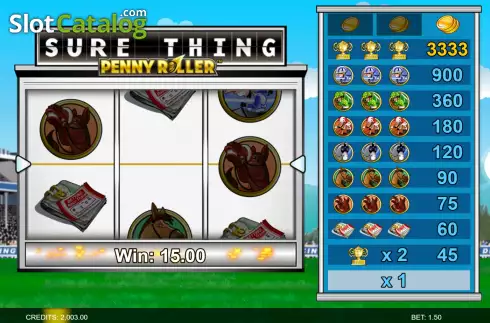 Οθόνη4. Sure Thing - Penny Roller Κουλοχέρης