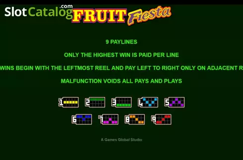 Οθόνη9. Fruit Fiesta 9 Line Κουλοχέρης