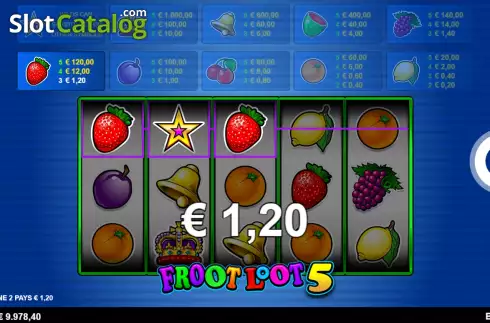 Οθόνη5. Froot Loot 5-Line Κουλοχέρης