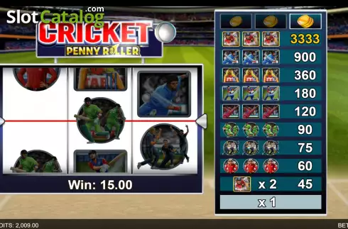 Οθόνη3. Cricket Penny Roller Κουλοχέρης