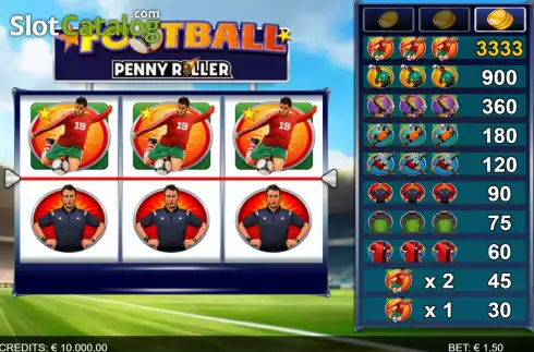 Οθόνη2. Football Penny Roller Κουλοχέρης
