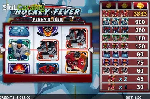 Οθόνη2. Hockey Fever Penny Roller Κουλοχέρης 