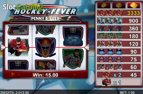 Οθόνη3. Hockey Fever Penny Roller Κουλοχέρης 
