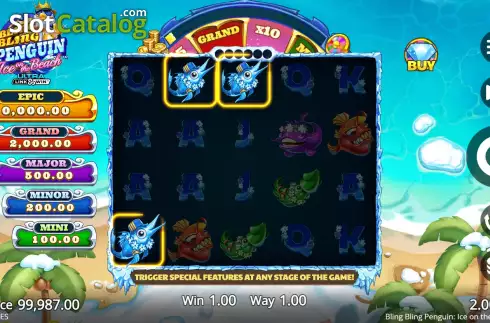 Οθόνη3. Bling Bling Penguin: Ice On The Beach Κουλοχέρης