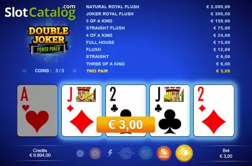 Οθόνη3. Double Joker - Power Poker Κουλοχέρης
