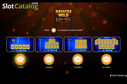 Οθόνη2. Deuces Wild - Power Poker Κουλοχέρης