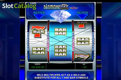 Οθόνη2. Diamond 777 Multiplier Retro Roller Κουλοχέρης