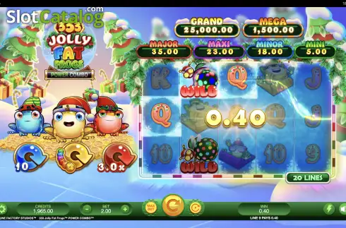 Οθόνη3. 333 Jolly Fat Frogs Power Combo Κουλοχέρης 