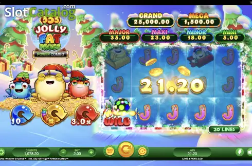 Οθόνη4. 333 Jolly Fat Frogs Power Combo Κουλοχέρης 
