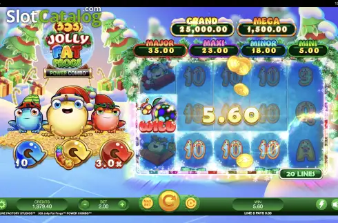 Οθόνη5. 333 Jolly Fat Frogs Power Combo Κουλοχέρης 