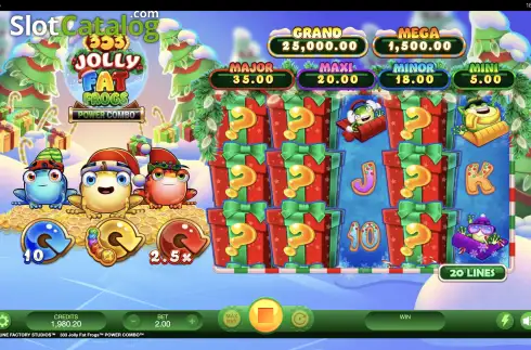 Οθόνη8. 333 Jolly Fat Frogs Power Combo Κουλοχέρης 