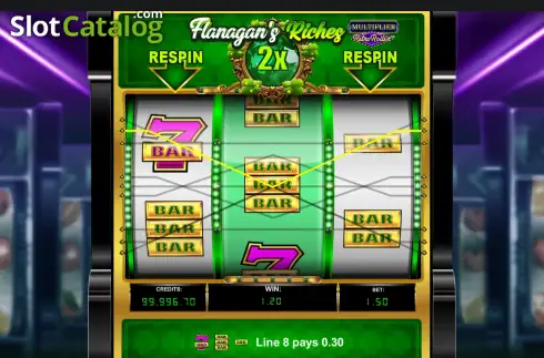 Οθόνη3. Flanagan's Riches Multiplier Retro Roller Κουλοχέρης