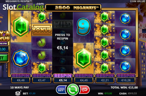 Οθόνη5. Megaways Respin Κουλοχέρης