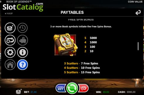 Οθόνη6. Book of Legends (Games Inc) Κουλοχέρης