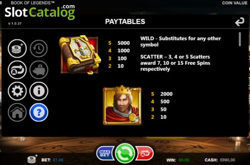 Οθόνη7. Book of Legends (Games Inc) Κουλοχέρης