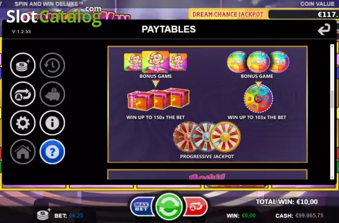 Οθόνη7. Spin and Win Deluxe (Games Inc) Κουλοχέρης