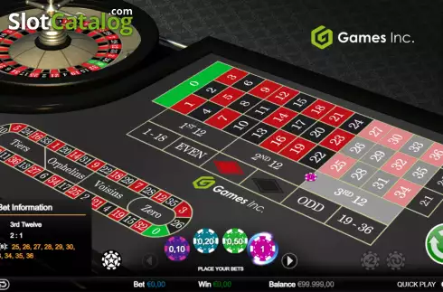 Οθόνη2. Hi-Roller Roulette (Games Inc) Κουλοχέρης
