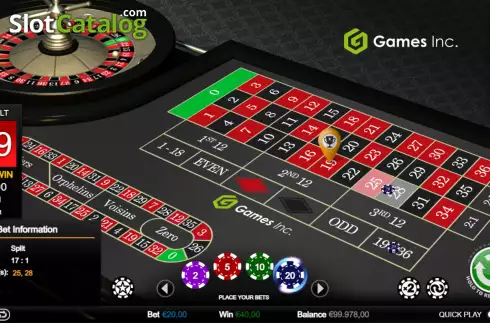 Οθόνη4. Hi-Roller Roulette (Games Inc) Κουλοχέρης