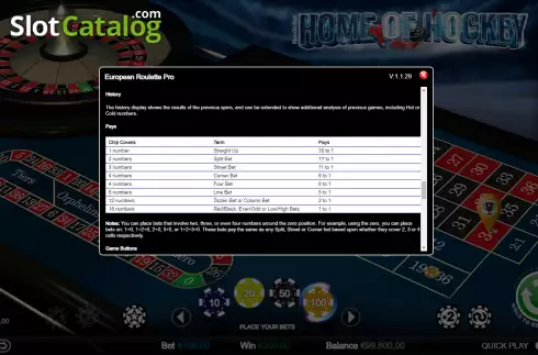 Οθόνη5. Home of Hockey European Roulette Κουλοχέρης
