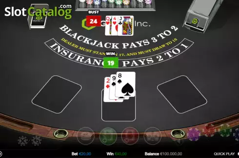 Οθόνη3. Multihand Blackjack (Games Inc) Κουλοχέρης