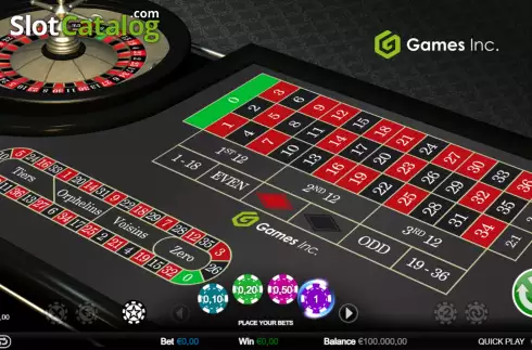 Οθόνη2. European Roulette (Games Inc) Κουλοχέρης 